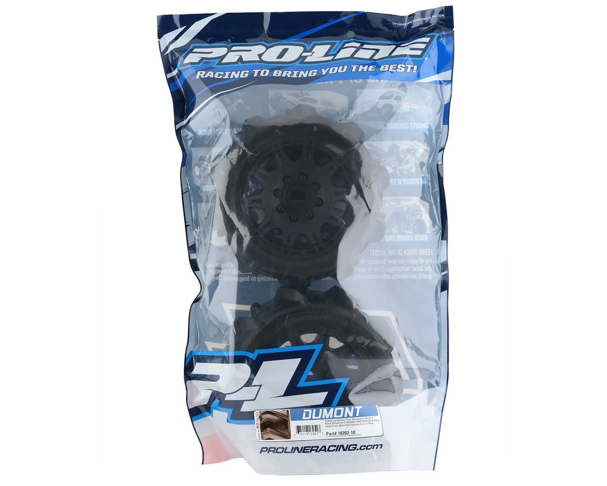 PRO-LINE Dumont 5.7" Sand/Snow Pre-Mounted Tires W/Raid Wheels (Black) (2) (Medium) W/24mm Hex - Image 4