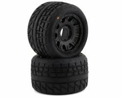PRO-LINE 1/8 Menace HP Belted 3.8" Pre-Mounted Truck Tires (2) (Black) (S3) W/Raid Wheels