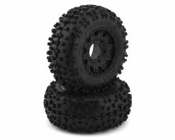 PRO-LINE Badlands 2.8" Pre-Mounted W/Raid Electric Rear Wheels (Black) (2) (M2) W/12mm Removable Hex