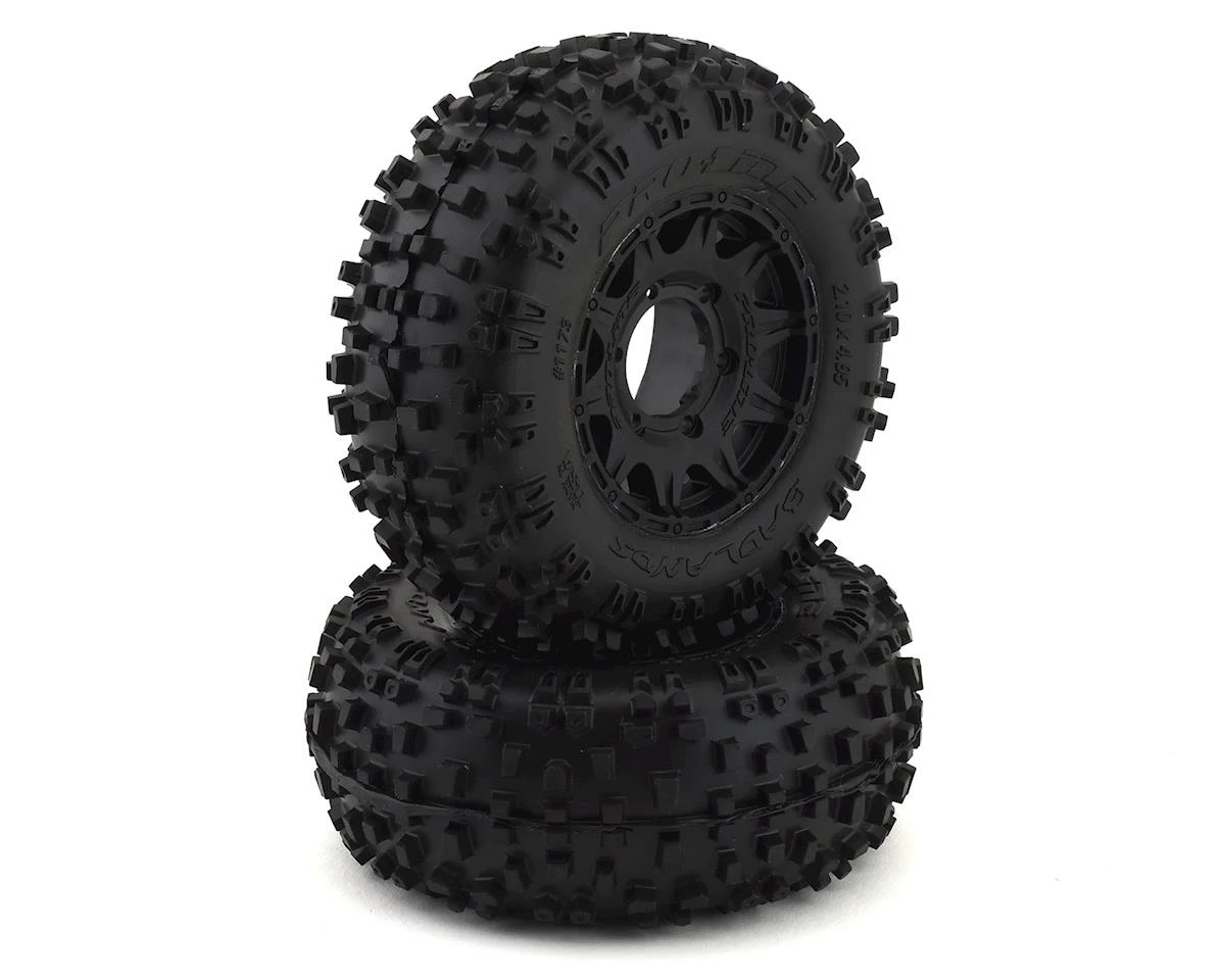 PRO-LINE Badlands 2.8" Pre-Mounted W/Raid Electric Rear Wheels (Black) (2) (M2) W/12mm Removable Hex