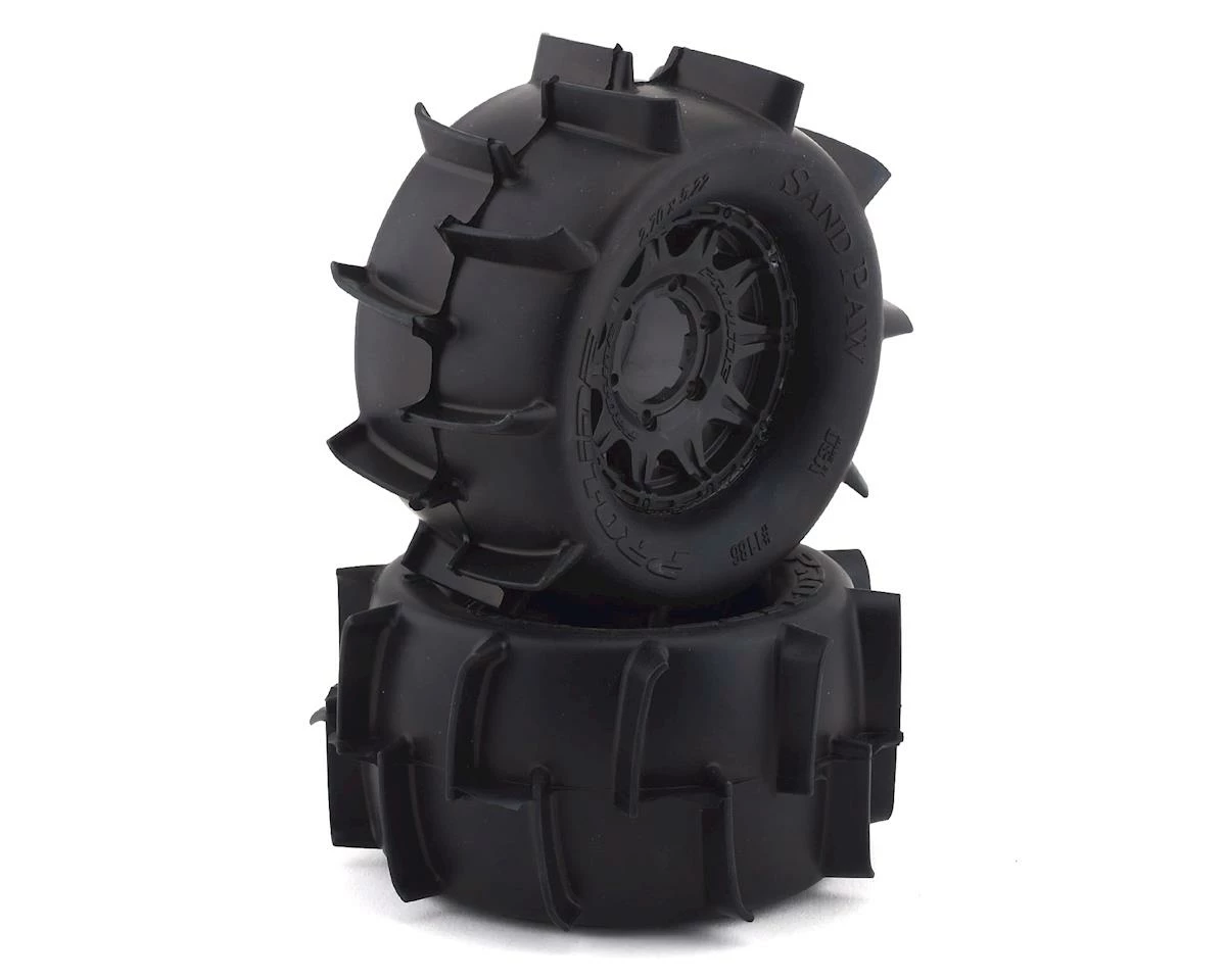 PRO-LINE Sand Paw 2.8" Pre-Mounted Tires W/Raid Rear Wheels (2) (Black) (Z3) W/Removable 12mm Hex