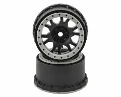 PRO-LINE X-MAXX Impulse Pro-Loc Wheels (Black W/Stone Gray Rings) (2)
