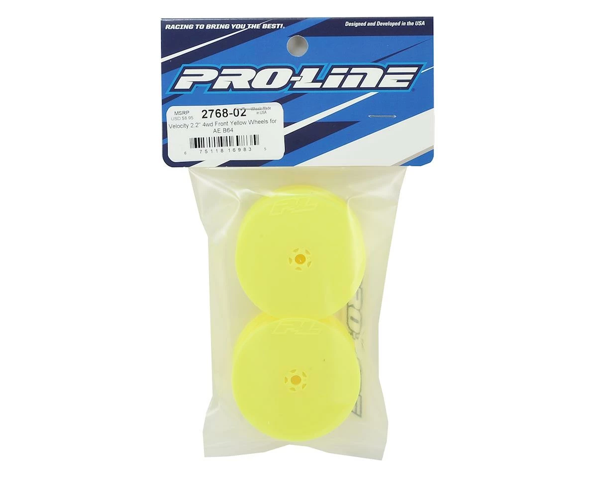 PRO-LINE Velocity VTR 2.2" 4WD Front Buggy Wheels (2) (Yellow) (B64) W/12mm Hex - Image 3
