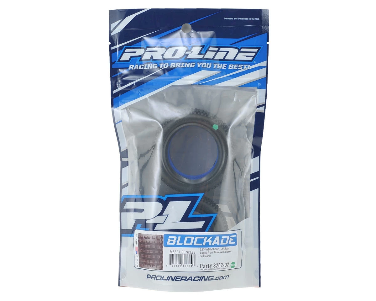 PRO-LINE Blockade 2.2" 4WD Buggy Front Tires (2) (M3) - Image 2