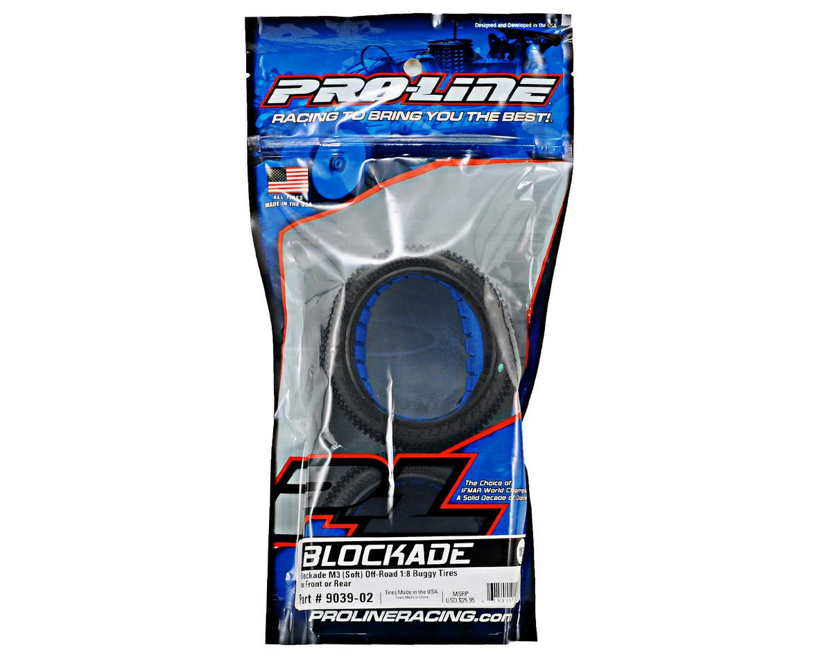 PRO-LINE Blockade 1/8 Buggy Tires W/Closed Cell Inserts (2) (M3) - Image 2