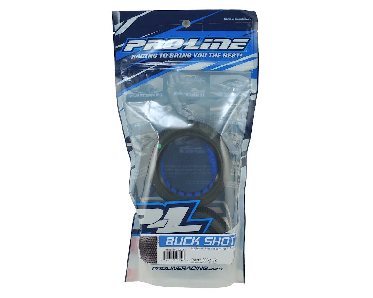 PRO-LINE Buck Shot 1/8 Buggy Tires W/Closed Cell Inserts (2) (M3) - Image 2