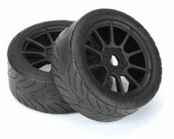 PRO-LINE Avenger HP Belted Pre-Mounted 1/8 Buggy Tires (2) (Black) (S3) W/Mach 10 Wheel