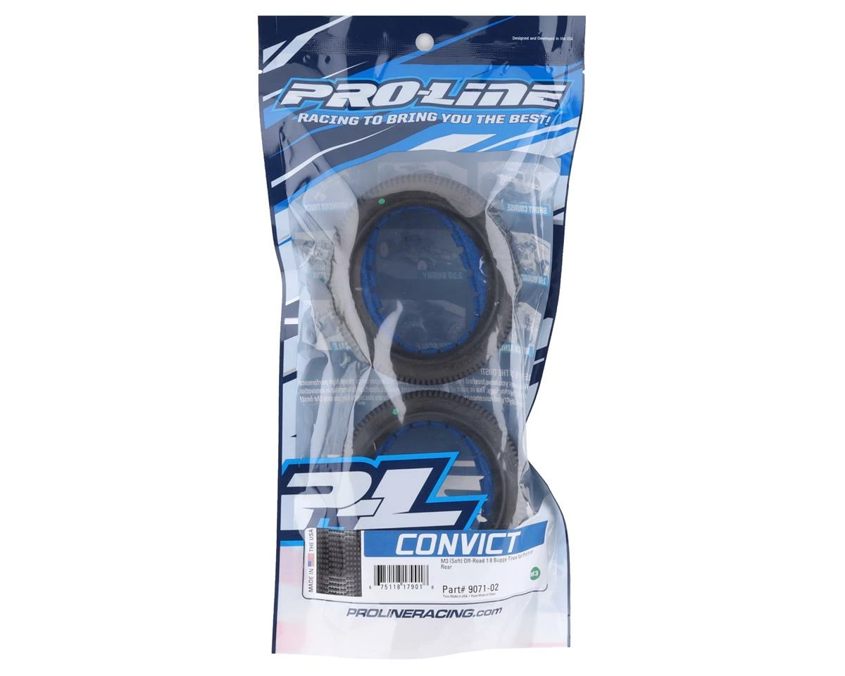 PRO-LINE Convict 1/8 Buggy Tires W/Closed Cell Inserts (2) (M3) - Image 2