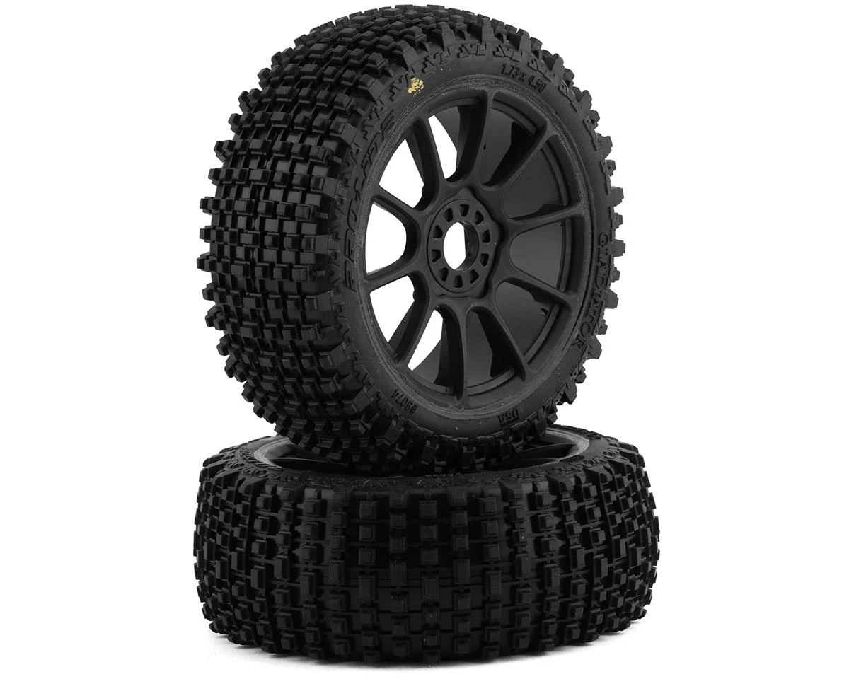 PRO-LINE Gladiator Pre-Mounted 1/8 Buggy Tires (2) (Black) (M2) W/Mach 10 Wheel