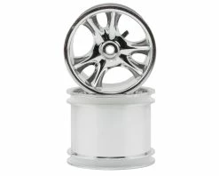 RPM 12mm Hex "Clawz 6-Spoke" Traxxas Electric Rear Wheels (2) (Chrome)