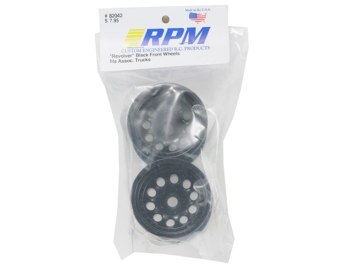 RPM "Revolver 10 Hole" Associated Front Wheels (2) (Black) (Pins) - Image 2