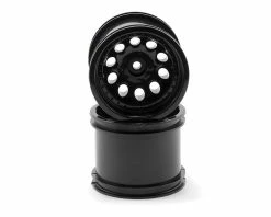 RPM Revolver 10 Hole Traxxas Electric Front/Nitro Rear Wheels (2) (Black) 12mm Hex