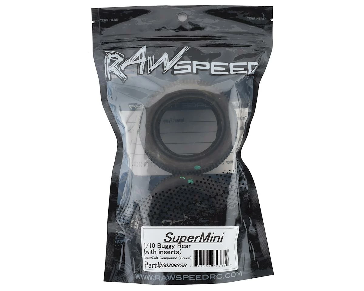 Raw Speed RC UperMini 2.2" 1/10 Rear Buggy Tires (2) (Super Soft) - Image 2