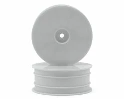 Raw Speed RC 2.2" 1/10 2WD Front Wheels (White) (2) (B6/RB6) W/12mm Hex