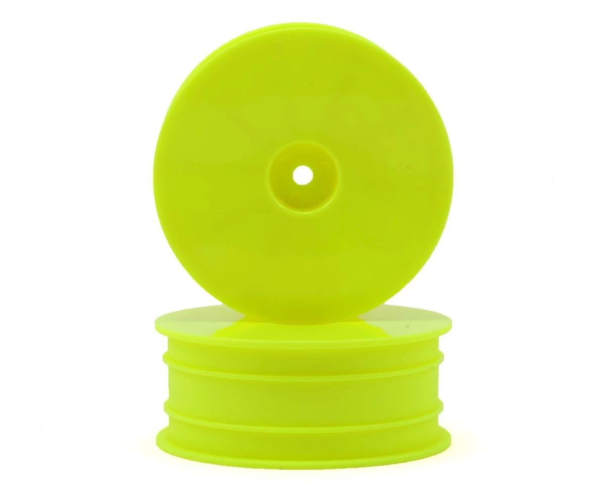 Raw Speed RC 2.2" 1/10 2WD Front Wheels (Yellow) (2) (B6/RB6) W/12mm Hex