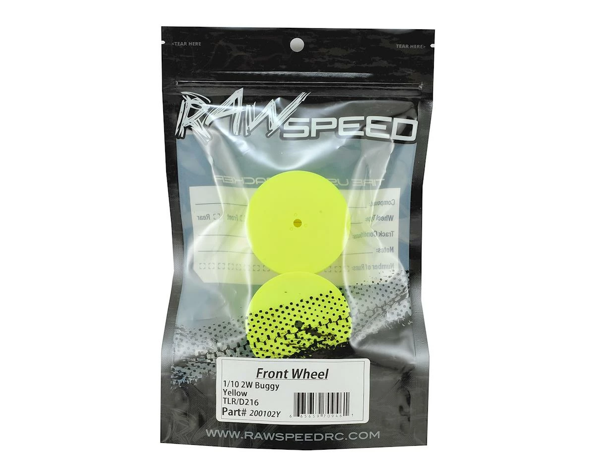 Raw Speed RC 2.2" Front Wheels (Yellow) (2) (TLR/D216) W/12mm Hex - Image 3