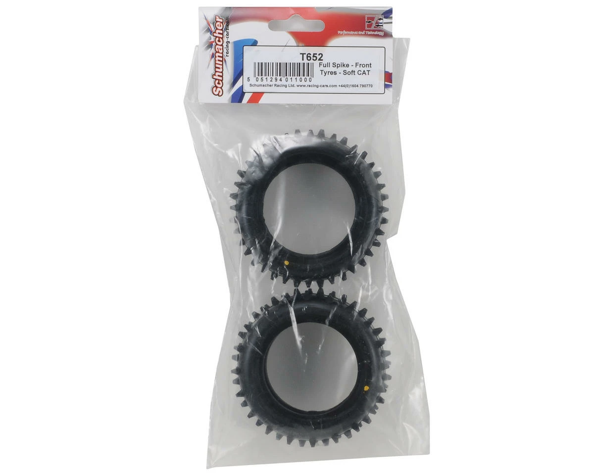 Schumacher "Full Spike" 1/10 Buggy Front Tires (2) (Soft) - Image 2