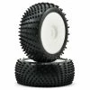 Schumacher "Spiral" Pre-Mounted 1/8 Buggy Tires (White) (2) (Yellow)
