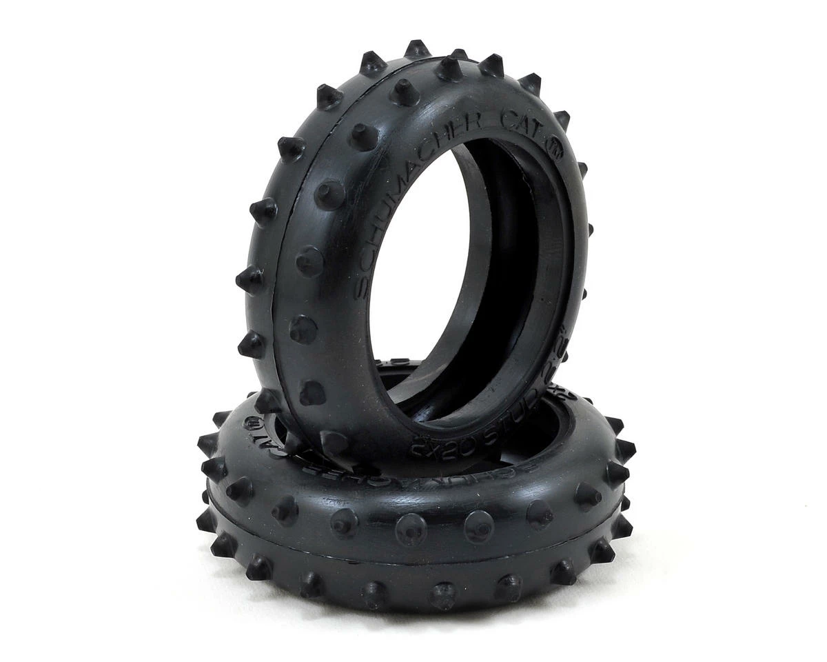 Schumacher "Stud" 2.2" 1/10 2WD Buggy Front Carpet Tires (2) (Yellow)