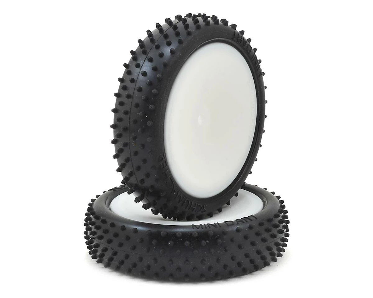 Schumacher "Mini Dart" 2.2" 2WD Front Pre-Mounted Turf Tires (2) (Yellow) W/12mm Hex