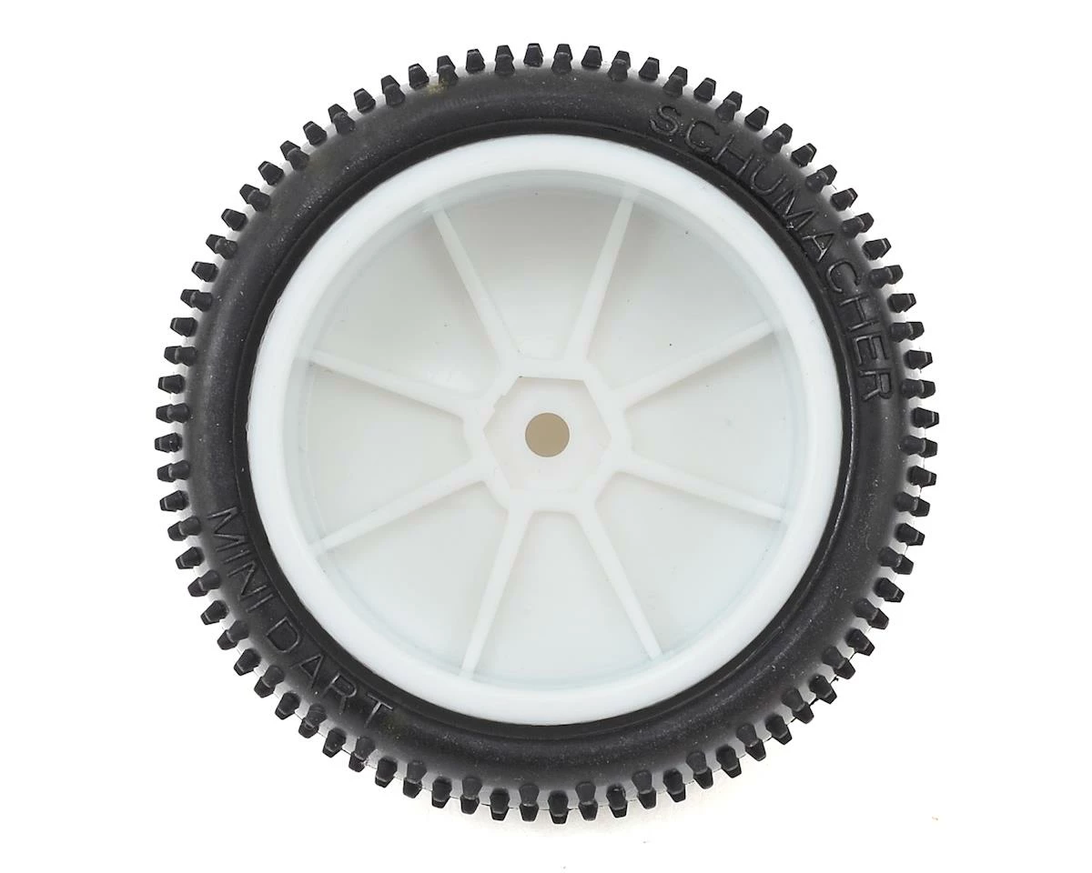 Schumacher "Mini Dart" 2.2" 4WD Front Pre-Mounted Turf Tires (2) (Yellow) W/12mm Hex - Image 2