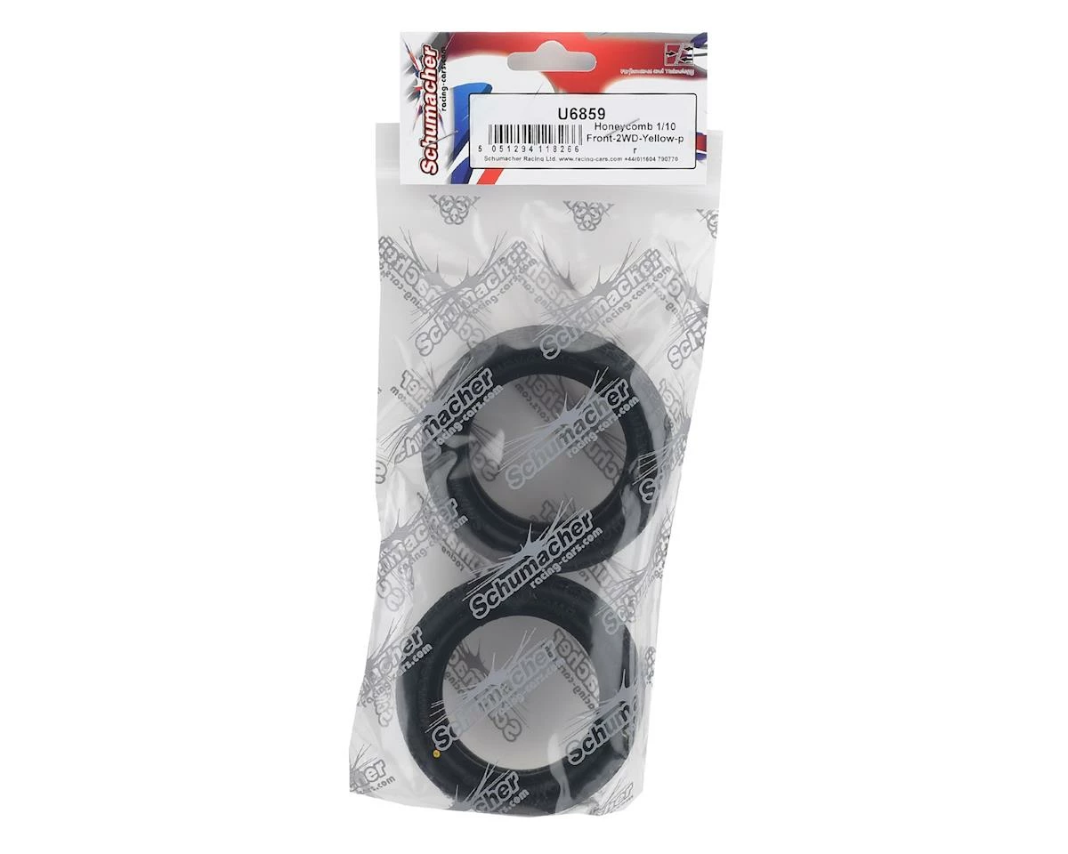 Schumacher Honeycomb 2.2" 1/10 2WD Buggy Front Tires (2) (Yellow) - Image 2