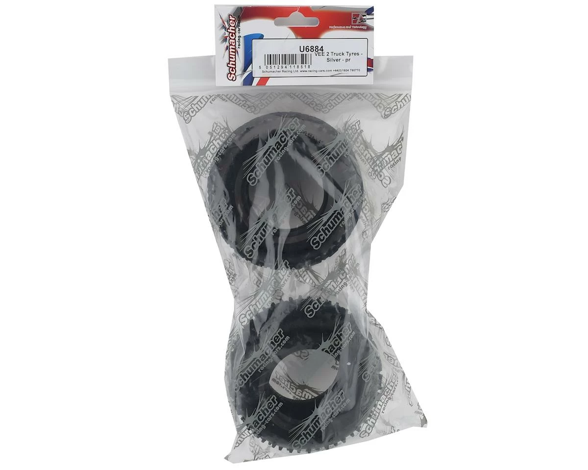 Schumacher VEE 2 Truck Tires (2) (Silver) - Image 2
