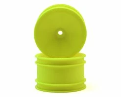 Schumacher 12mm 1/10 Buggy Rear Hex Wheels (Yellow) (2)