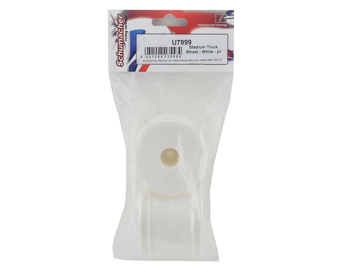 Schumacher 2.2" 1/10 Stadium Truck Wheel (White) (2) W/12mm Hex - Image 2