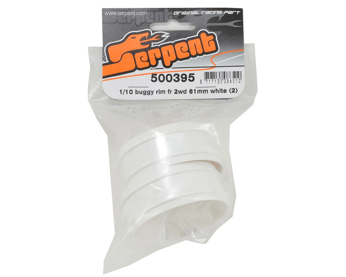 Serpent 12mm Hex 61mm 1/10 2WD Front Buggy Wheels (2) (SRX-2) (White) - Image 3