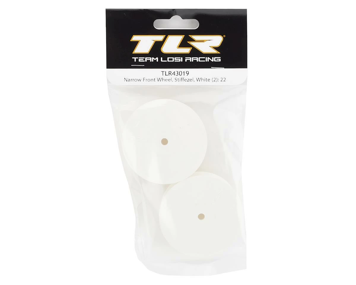 Team Losi Racing Stiffezel Narrow Front 2WD Buggy Wheels W/12mm Hex (White) (2) (22 5.0) - Image 3
