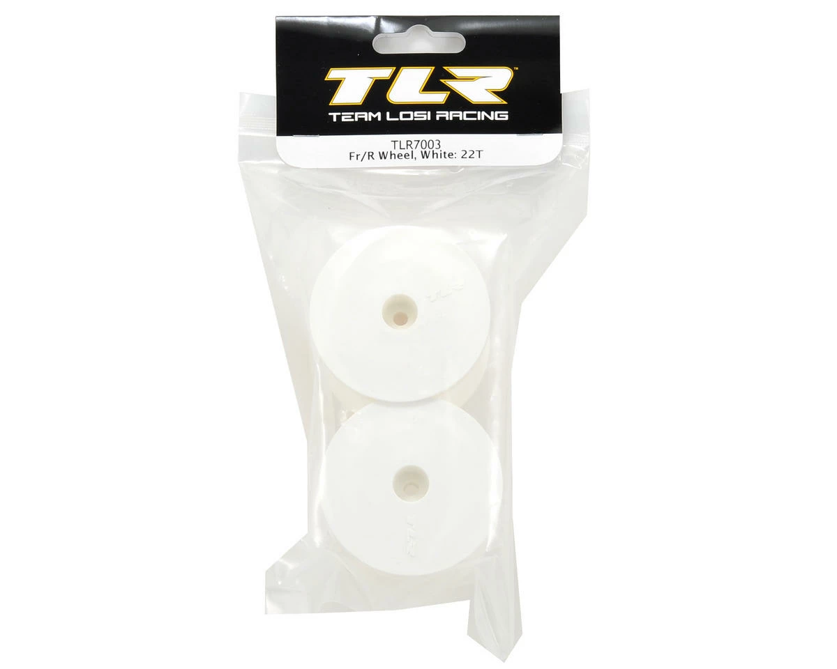 Team Losi Racing 12mm Hex 2.2" 1/10 Stadium Truck Wheels (2) (TLR 22T) (White) - Image 2