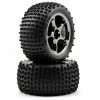 Traxxas Alias 2.2" Rear Pre-Mounted Tires (2) (Bandit) (Black Chrome) (Standard)