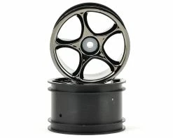 Traxxas 2.2" Bandit Rear Tracer Buggy Wheels (2) (Black Chrome) (Pins)
