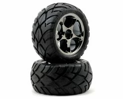 Traxxas Anaconda Rear Tires (2) (VXL Bandit) (Black Chrome) (Standard) W/Tracer Wheels