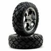 Traxxas Anaconda Front Tires W/Tracer 2.2" Wheels (2) (Black Chrome) (Standard)
