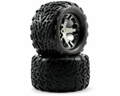 Traxxas Talon Rear Tires W/All-Star Wheels (2) (Black Chrome)