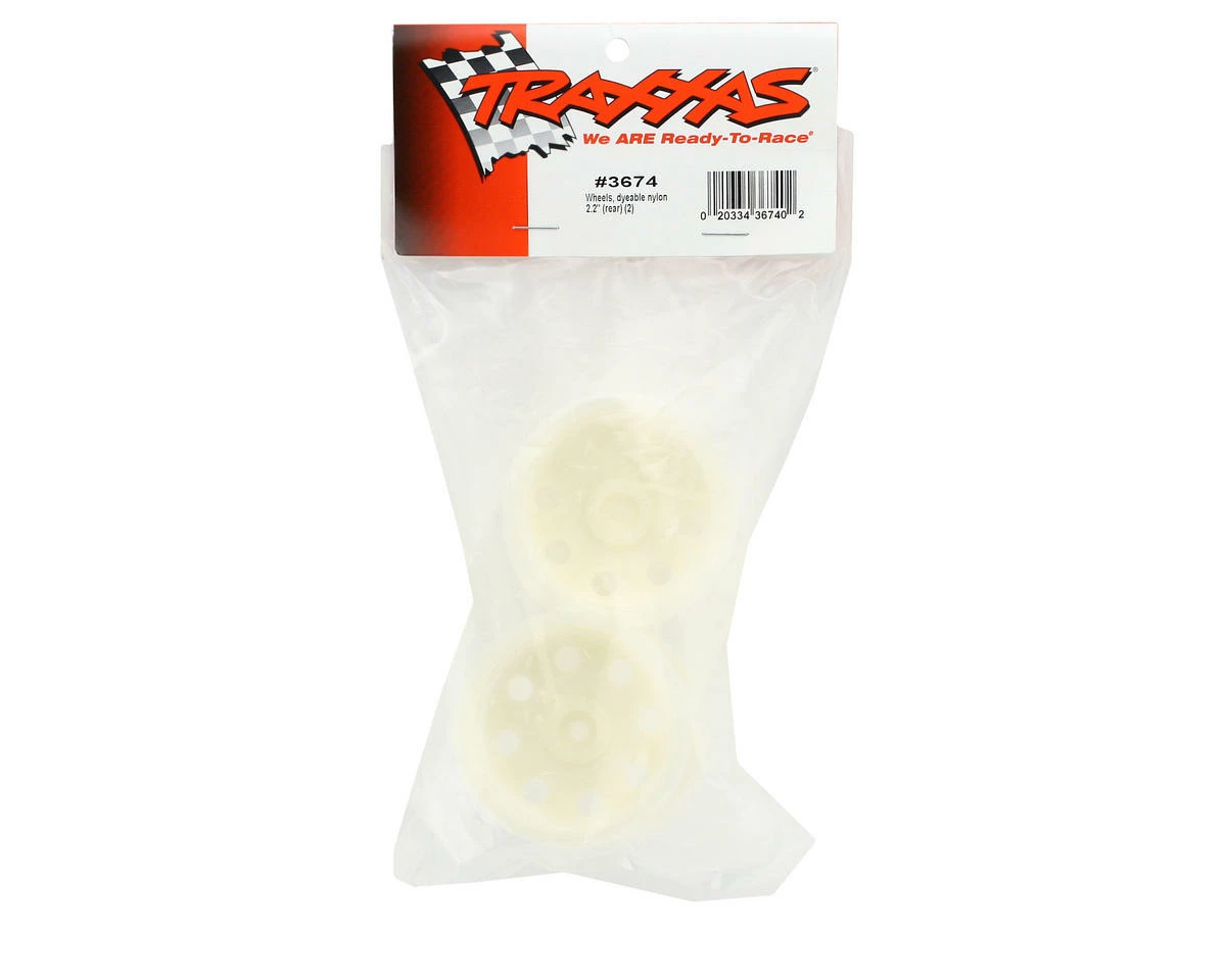 Traxxas 12mm Hex 2.2" Rear Stadium Truck Wheel (2) (Dyeable White) - Image 2