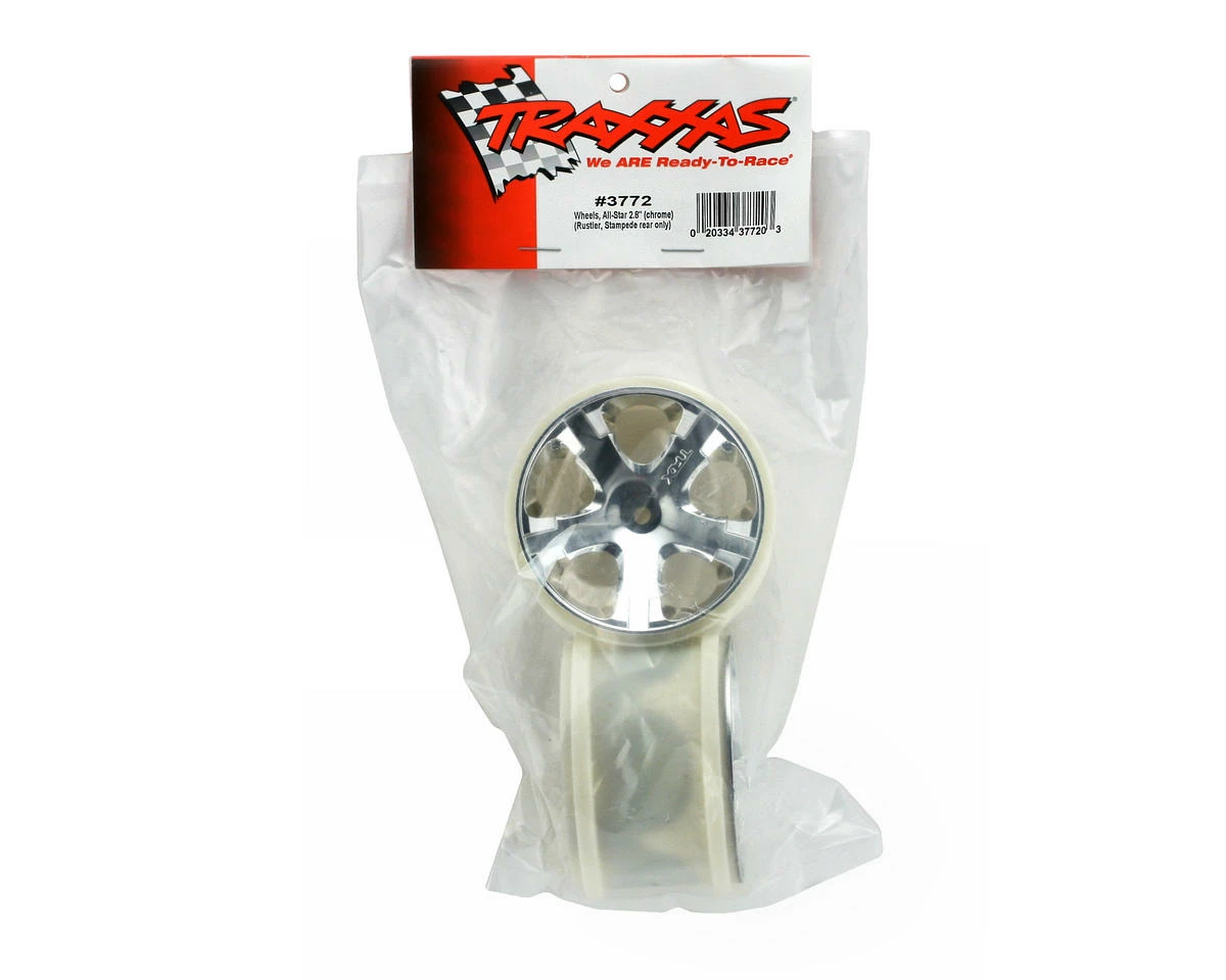 Traxxas 12mm Hex All-Star 2.8" Rear Wheels (2) (Chrome) - Image 2