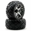 Traxxas Anaconda Tires W/All-Star Front Wheels (2) (Black Chrome) (Standard)