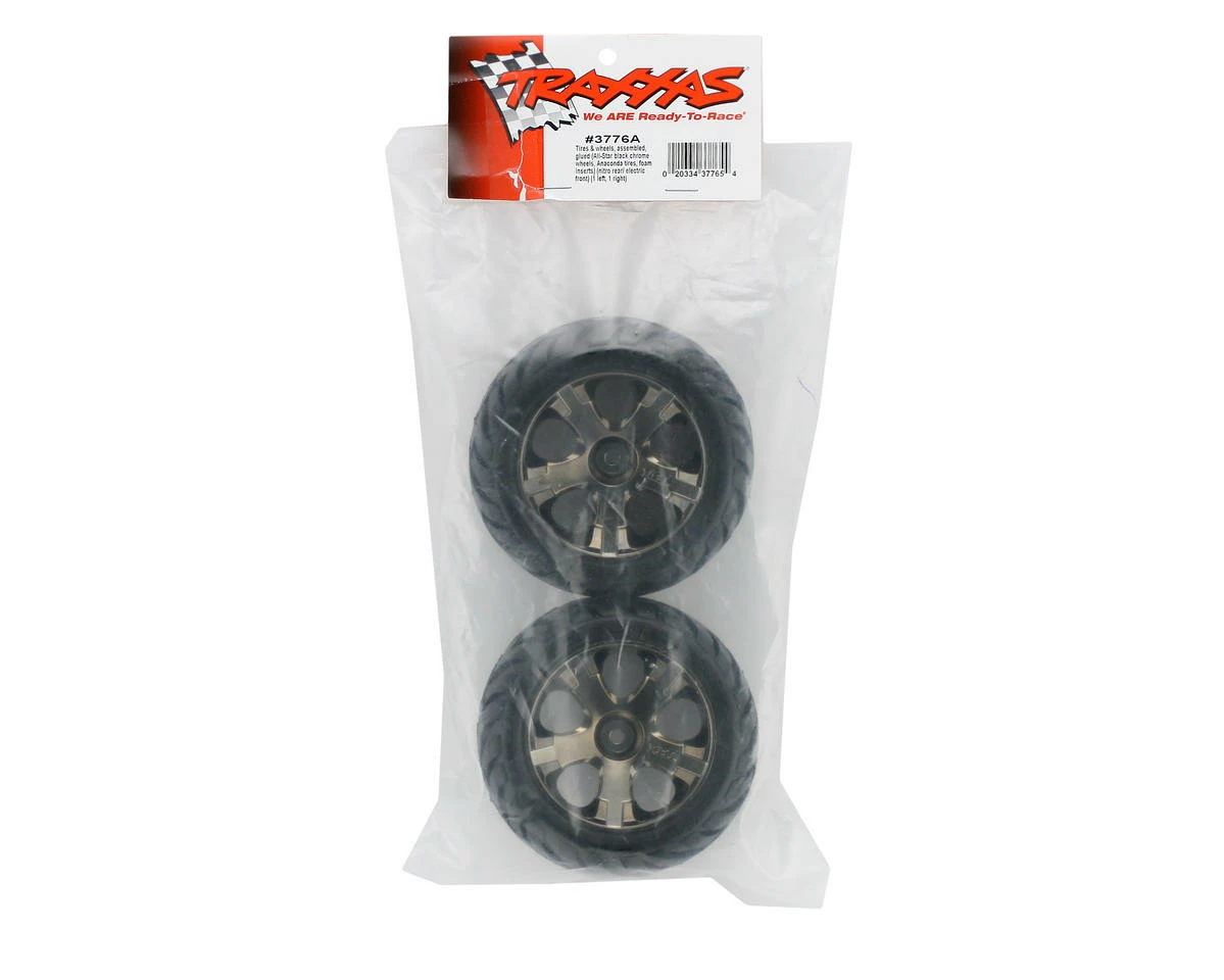 Traxxas Anaconda Tires W/All-Star Front Wheels (2) (Black Chrome) (Standard) - Image 2