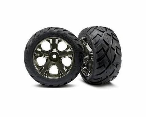 Traxxas Anaconda Nitro Front Tires (2) (Black Chrome) (Standard) W/All-Star Wheels