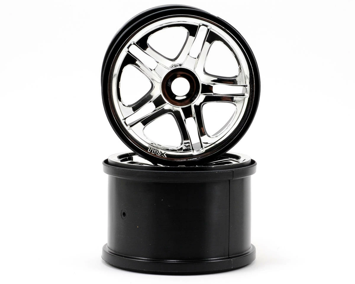 Traxxas 3.8 Split Spoke Wheels (2) (Revo 3.3) (Chrome)