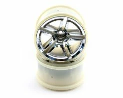 Traxxas 12mm Hex Twin Spoke Rear Wheels (2) (Jato) (Chrome)