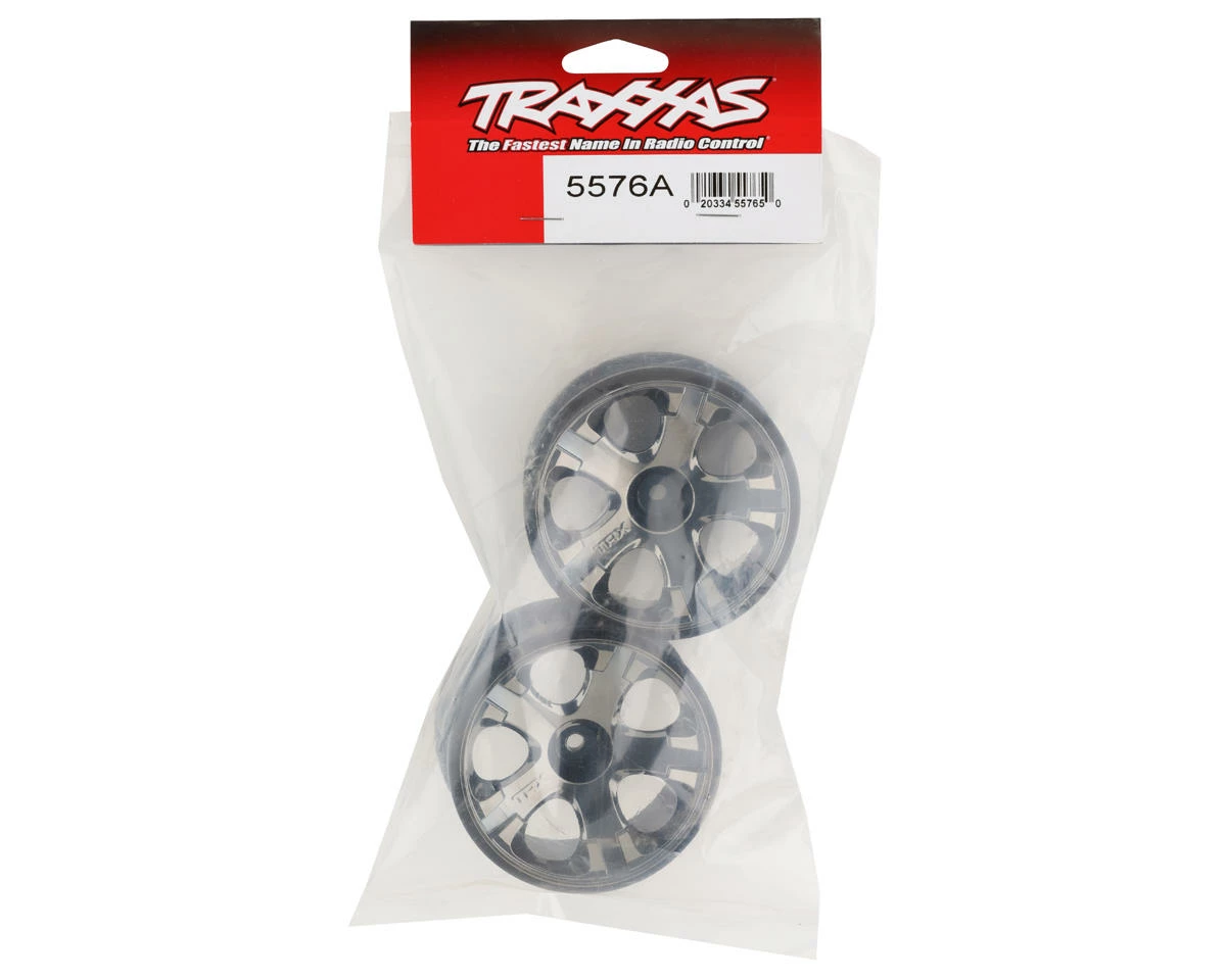 Traxxas 12mm Hex All-Star 2.8" Rear Wheels (2) (Jato, Jato 3.3) (Black Chrome) - Image 3