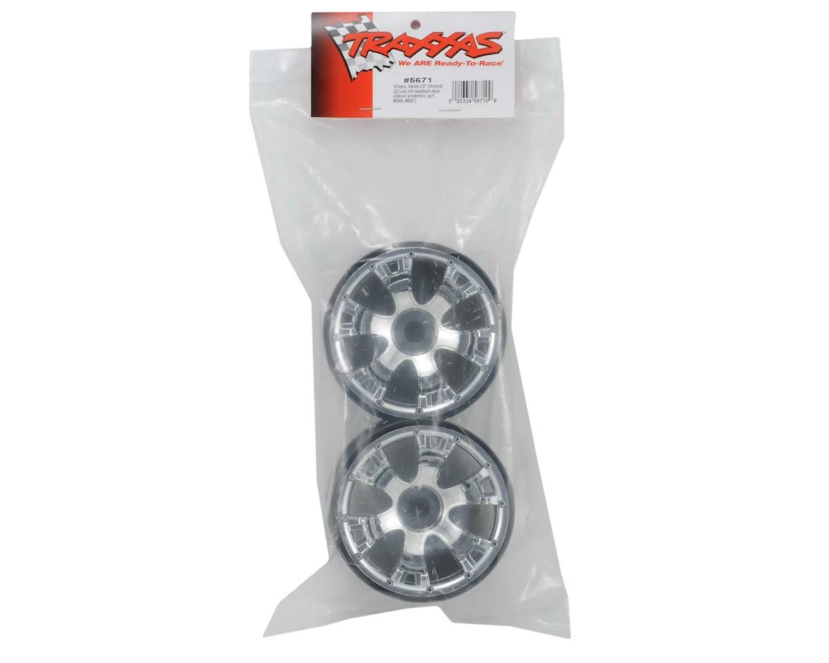 Traxxas 3.8 Geode Wheels (2) (Summit) (Chrome) - Image 2