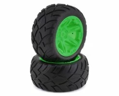 Traxxas Anaconda 2.8" Pre-Mounted Tires W/RXT Electric Rear Wheels (2) (Green) W/12mm Hex