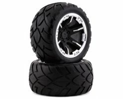 Traxxas Anaconda 2.8" Pre-Mounted Tires W/RTX Electric Rear Wheels (2) (Black Chrome)