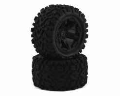 Traxxas Talon EXT 2.8" Pre-Mounted Tires W/RXT Wheels (2) (Black) (2wd Electric Rear)