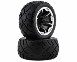 Traxxas Anaconda 2.8" Pre-Mounted Tires W/RXT Wheels (2) (Black Chrome)